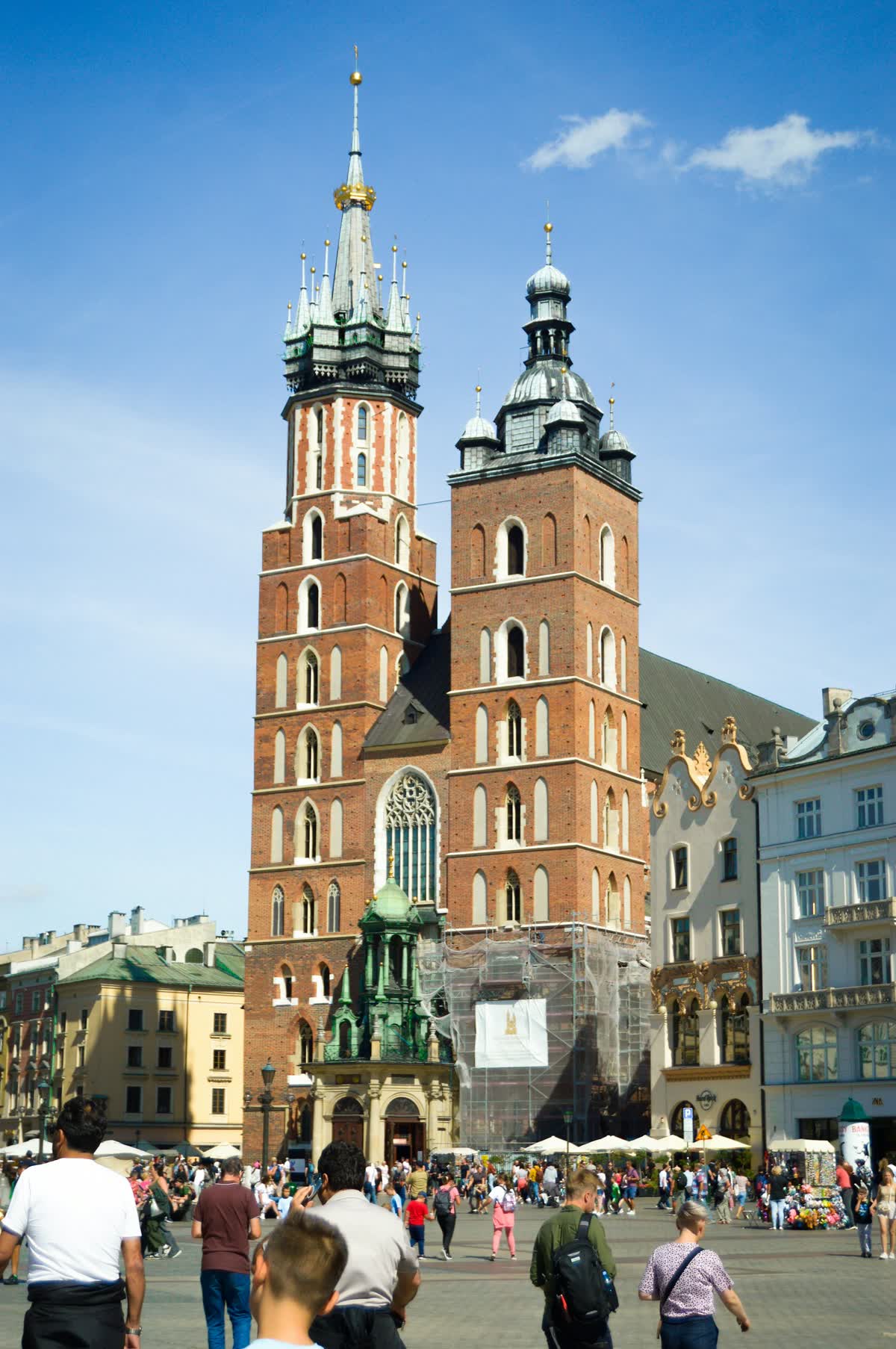 St. Mary's Basilica on Kraków Main Square (Rynek Główny) — UNESCO World Heritage Site